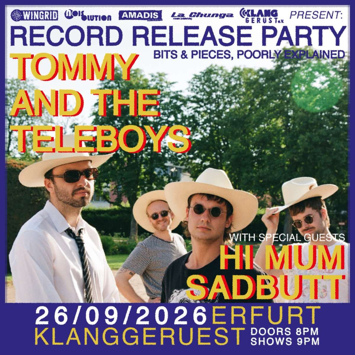 TOMMY AND THE TELEBOYS (record release party) w/ HI MUM / SADBUTT  Sa. 26.09.2026 | Bild 1