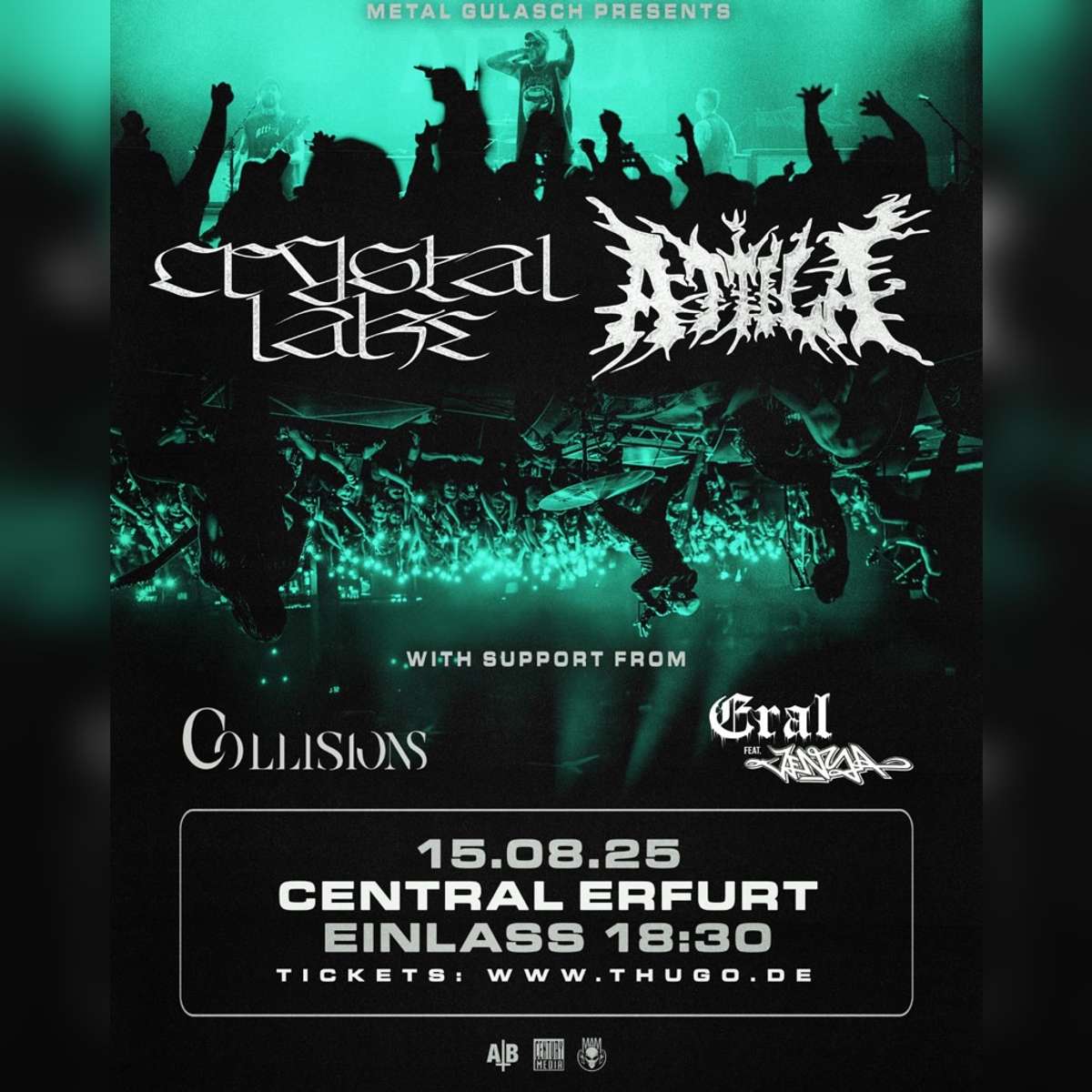 Crystal Lake / Attila + Support  Fr. 15.08.2025 | Bild 1