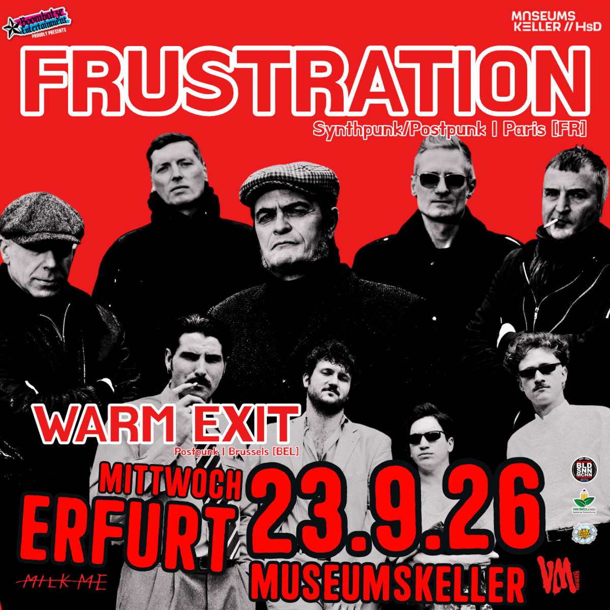 FRUSTRATION [Paris] + WARM EXIT [Brussels] | 23.9.26 Museumskeller Erfurt Mi. 23.09.2026 | Bild 1