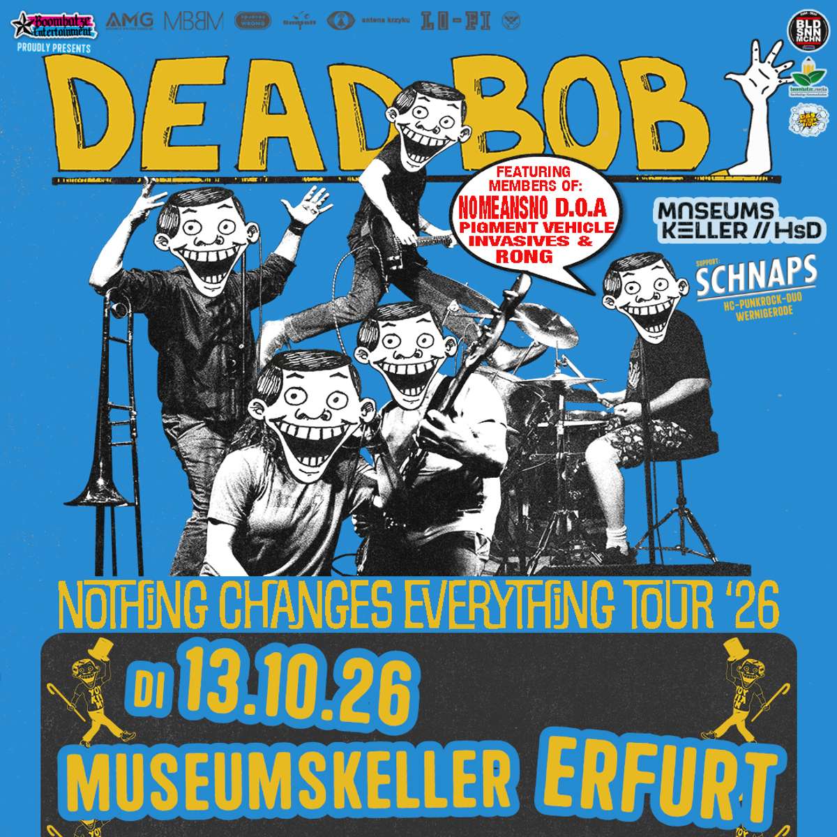 DEAD BOB feat. John Wright from NoMeansNo + SCHNAPS | 13.10.26 Museumskeller Erfurt Vorschaubild