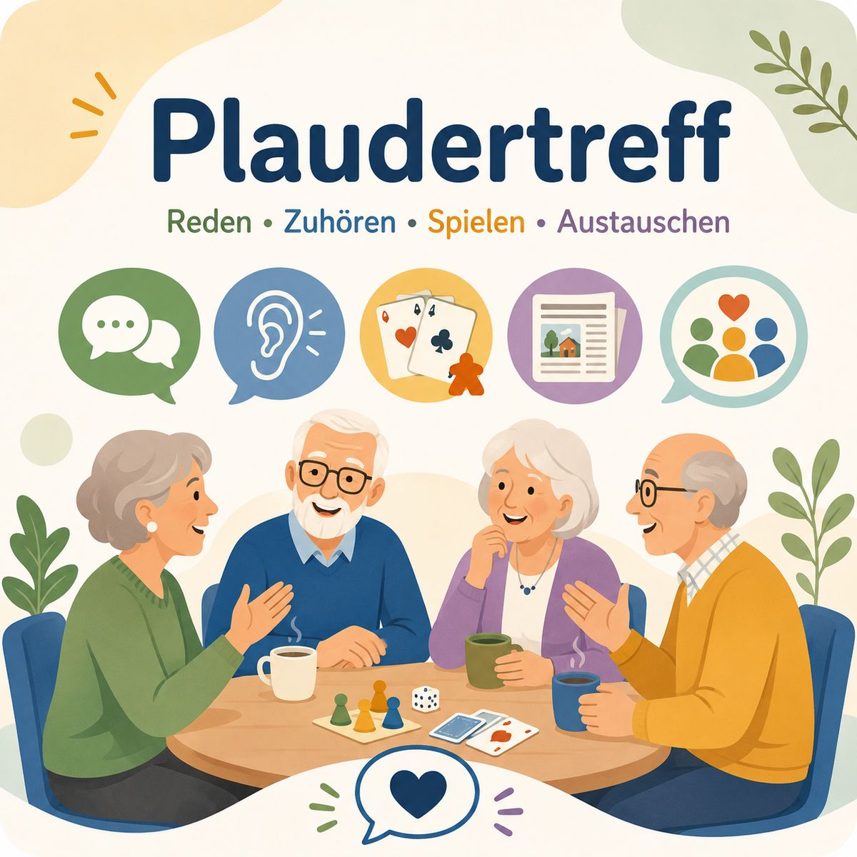 Plaudertreff für allein lebende Senioren Mi. 09.09.2026 - Mi. 14.10.2026 | Bild 1