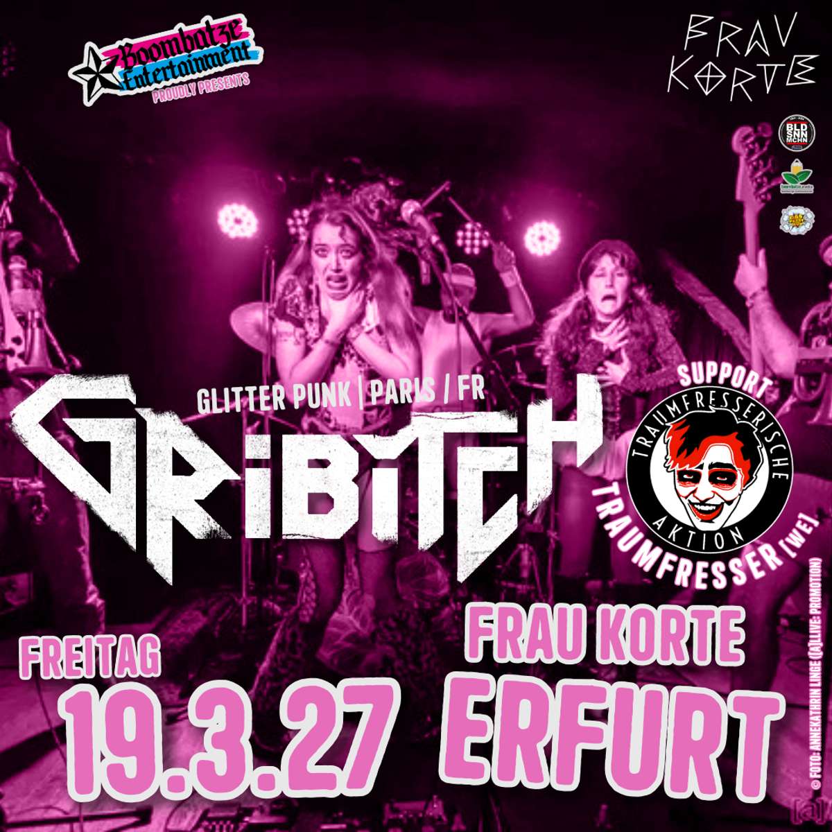GRIBITCH [Paris / FR] + TRAUMFRESSER [WE] | 19.3.27 Frau Korte Erfurt Fr. 19.03.2027 | Bild 1