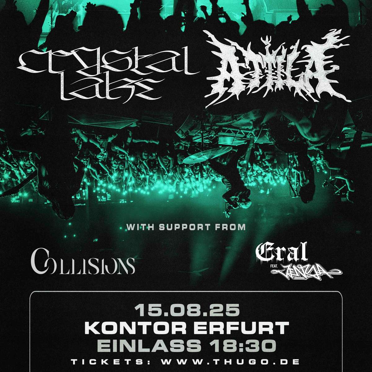 Crystal Lake / Attila + Support  Fr. 15.08.2025 | Bild 1