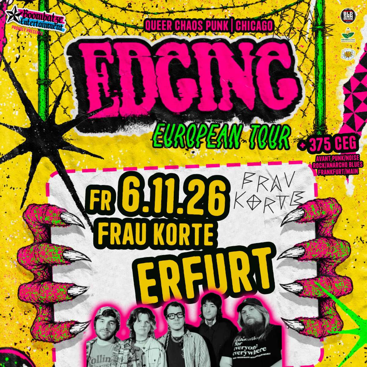 EDGING [Chicago] + 375 CEG [FFM] | 6.11.26 Frau Korte Erfurt Vorschaubild