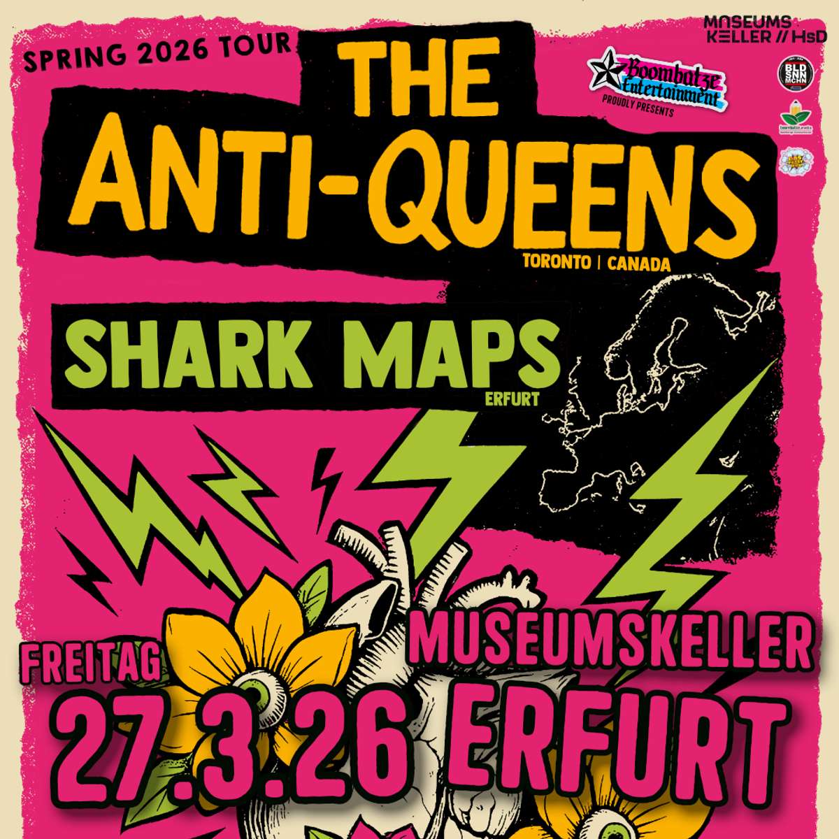 The Anti-Queens [CAN] + SHARK MAPS [EF] | 27.3.26 Museumskeller Erfurt Fr. 27.03.2026 | Bild 1