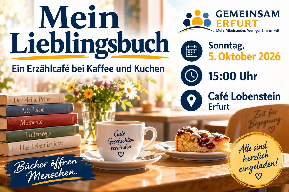 Mein Lieblingsbuch – ein Erzählcafé bei Kaffee und Kuchen Vorschaubild